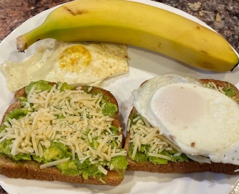 avocado toast with eggs