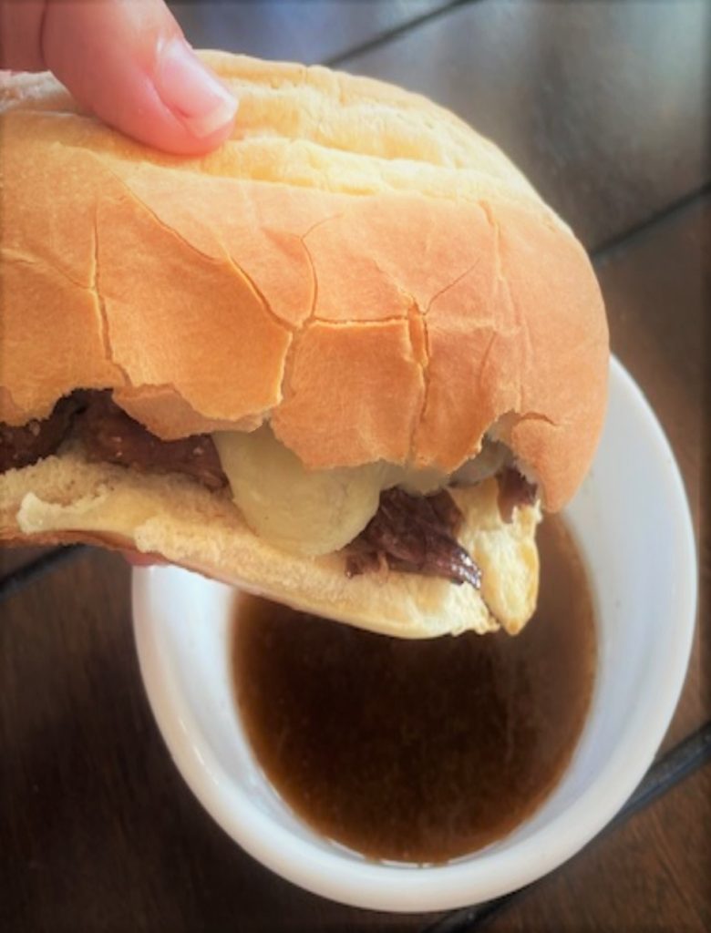 French dip sandwich with au jus