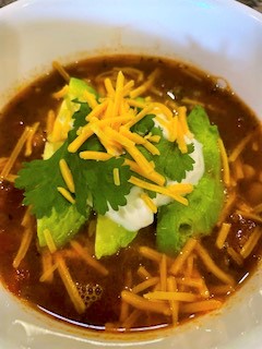 taco soup with avocado